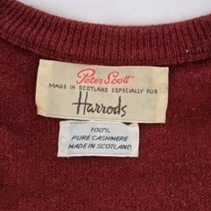 HARROD'S vintage cashmere sweater v-neck